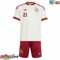 Camiseta España Mikel Oyarzabal #21 Visitante Equipación para niños Mundial 2026 manga corta (+ pantalones cortos)